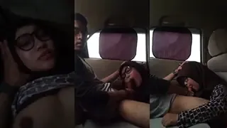 Beautiful girl sucks cock in the car