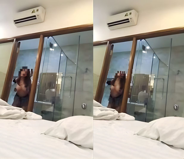 ตรวจสอบสินค้าในห้องน้ำของโรงแรม